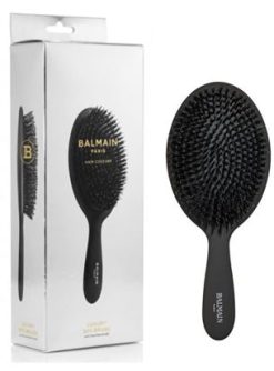 BALMAIN HAIR ylellinen kylpylä hiusharja ilman pakkausta / Luxury Spa Brush Black, Silver Box