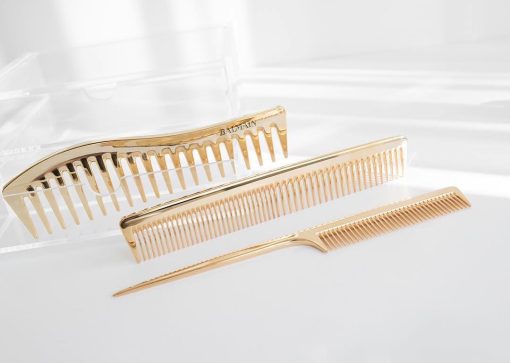 BALMAIN HAIR  Ammattimainen viimeistelykampa ylellisellä kultaisella viimeistelyllä / Golden Tail Comb (14K kuld) - Image 2