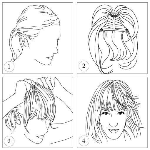 BALMAIN HAIR -otsatukka aidosta hiuksesta / Clip-In Fringe Human Hair - Image 15