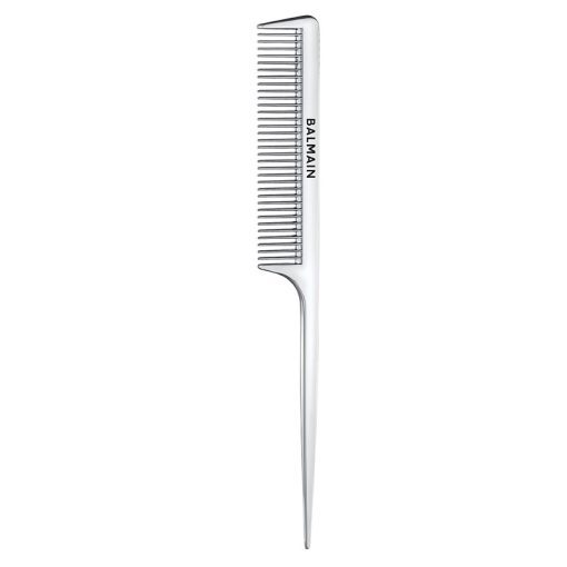 BALMAIN HAIR hopeanvärinen pitkäpyrstöinen kampa / Silver Tail Comb