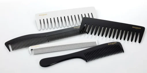 BALMAIN HAIR -ammattimainen viimeistelykampa kampaajille / Tail Comb Black & White - Image 2