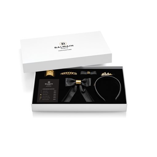 BALMAIN HAIR 18K kullaga juukseklamber L / Barrette Golden B-logo, L - Image 8