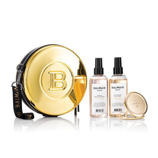 BALMAIN HAIR kultainen matkalaukku rannekkeella / Golden Vintage Case wiht Product