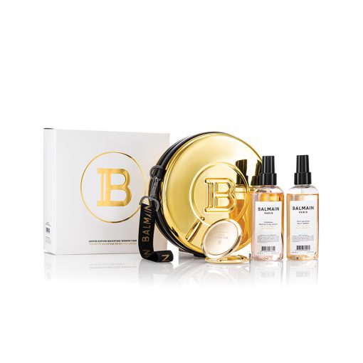 BALMAIN HAIR kultainen matkalaukku rannekkeella / Golden Vintage Case wiht Product - Image 3