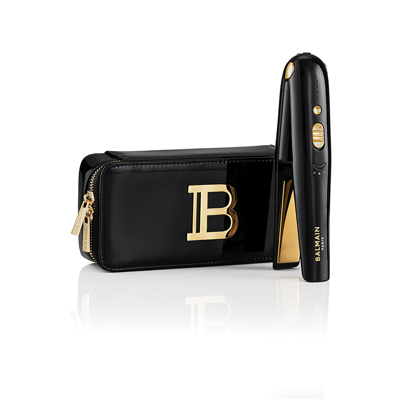 BALMAIN HAIR johdoton titaani suoristusrauta mustakultainen / Titanium Cordless Straightener Gold & Black