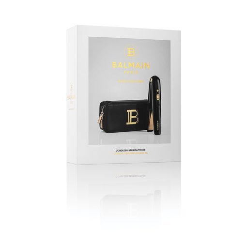 BALMAIN HAIR -johdoton titaanisuoristusrauta mustakultainen / Titanium Cordless Straightener Gold & Black - Image 4