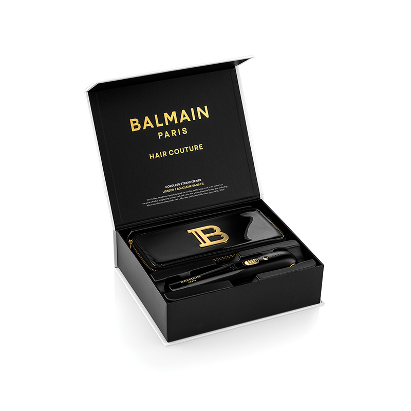 BALMAIN HAIR johdoton titaani suoristusrauta mustakultainen / Titanium Cordless Straightener Gold & Black - Image 3