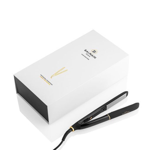 BALMAIN HAIR -ammattimainen suoristusrauta, titaanilevyt, kulta ja musta / Professional Straightener Titanium Floating Plates Gold & Black - Image 3