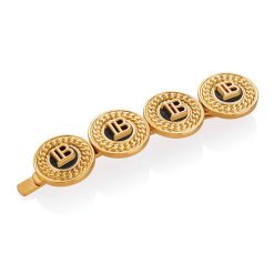 BALMAIN HAIR 18K kullatud juukseklamber, M / 18K Gold Plated Hair Slide, M