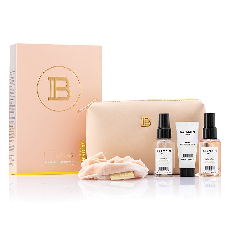 BALMAIN HAIR kosmetiikkalaukku / Cosmetic Bag Light Brown SS22 - Image 4