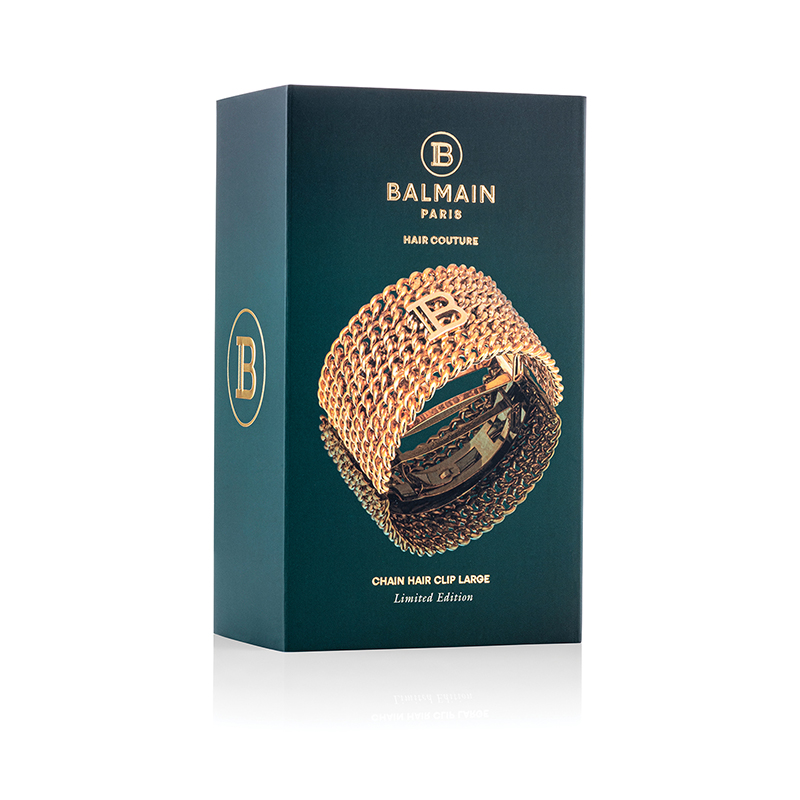 BALMAIN HAIR 18K kullattu ketjuhiusklipsi, Koko L / Pont des Arts Hair Barrette, L - Image 3