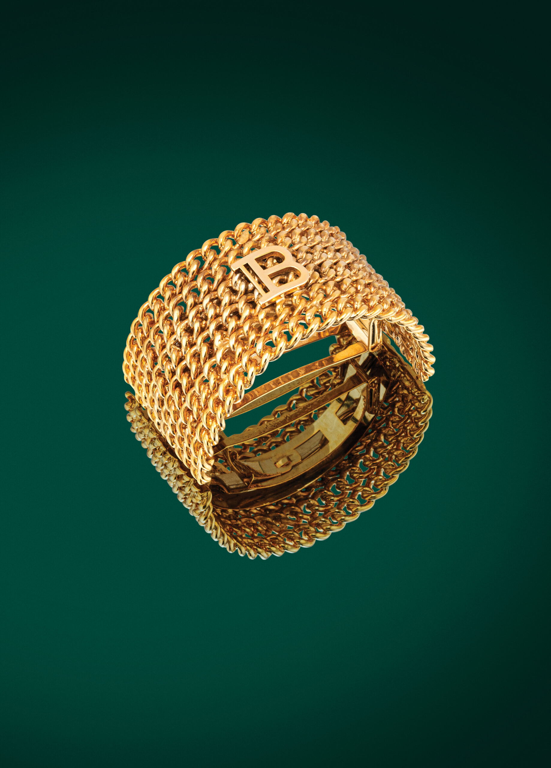 BALMAIN HAIR 18K kullattu ketjuhiusklipsi, Koko L / Pont des Arts Hair Barrette, L - Image 4