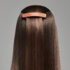 BALMAIN HAIR  Ajaton hiuspinni aitoa nahkaa ja 18 karaatin kullattuja yksityiskohtia / Riviera Barrette Cognac, L - Image 4