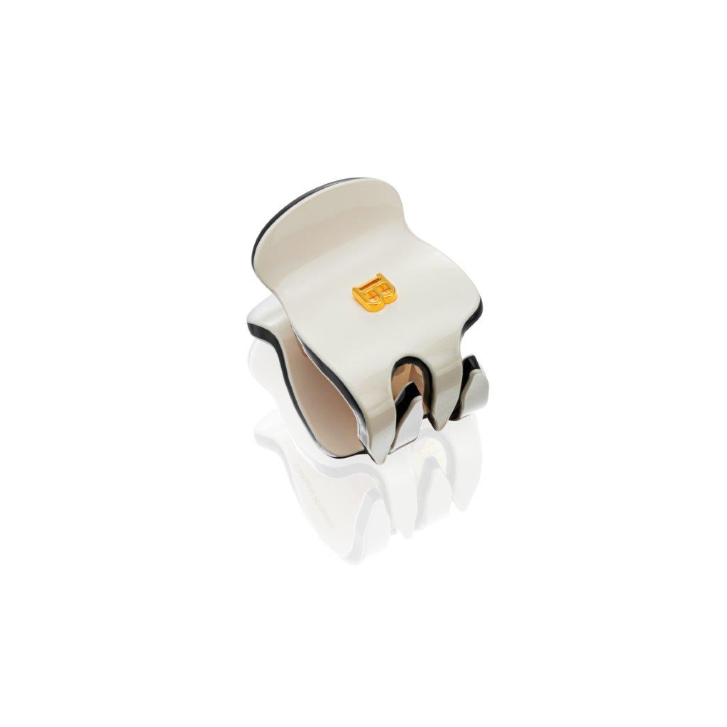 BALMAIN HAIR hiuspinni rapu XS valkoinen & musta / Pince a Cheveux XS White & Black