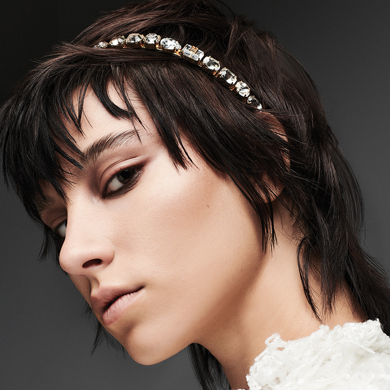BALMAIN HAIR 18K kultainen pääpanta Swarovski®-kristalleilla / Swarovski Crystal Éclat Headband, Gold - Image 4