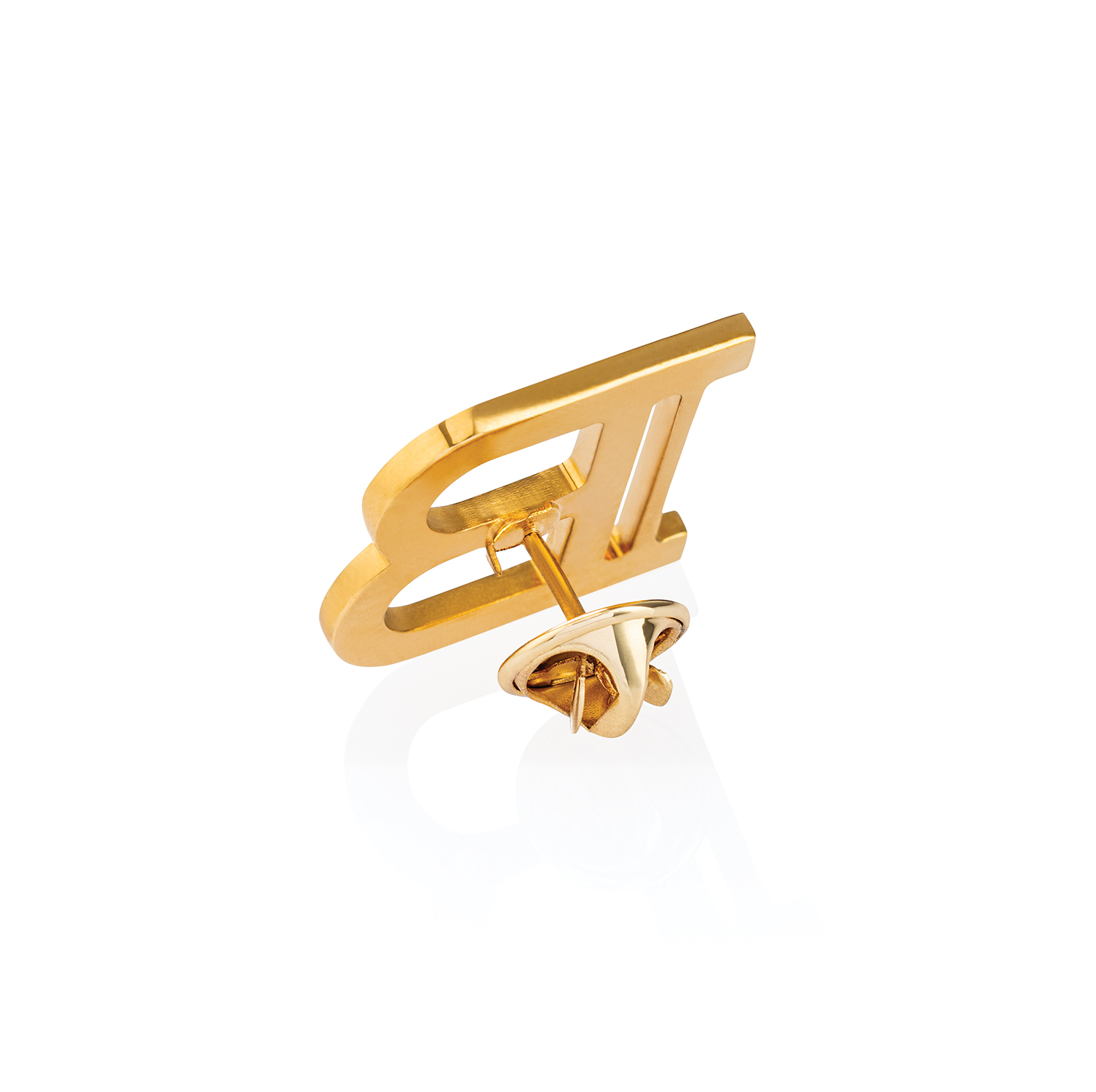 BALMAIN HAIR 18K karaatin kullattu nimikkomerkki / 18K gold plated signature brooch - Image 2