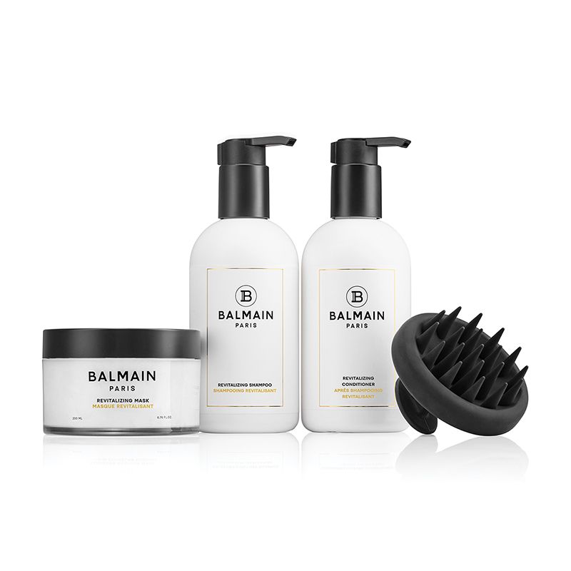 BALMAIN HAIR hiusten elvyttävä setti hierontaharjalla / Revitalizing Care Set with Massage Brush - Image 2