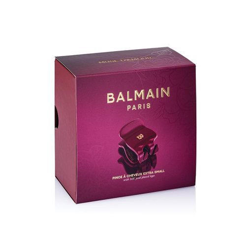 BALMAIN HAIR Velvet Burgundy XS-hiusklipsi / Pince à Cheveux Velvet Burgundy XS - Image 5