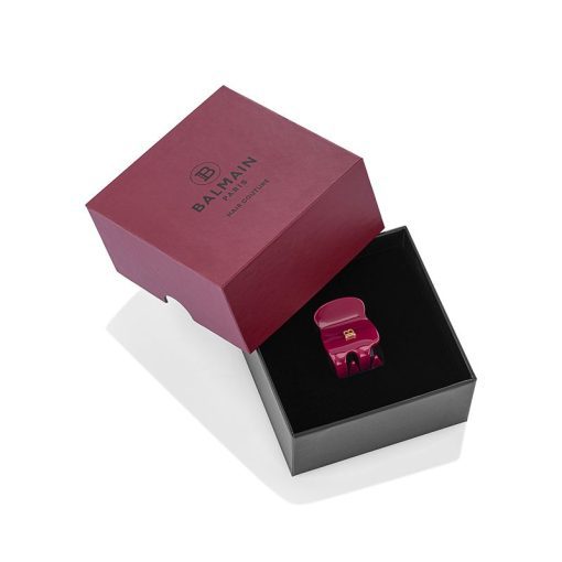 BALMAIN HAIR Velvet Burgundy XS-hiusklipsi / Pince à Cheveux Velvet Burgundy XS - Image 4