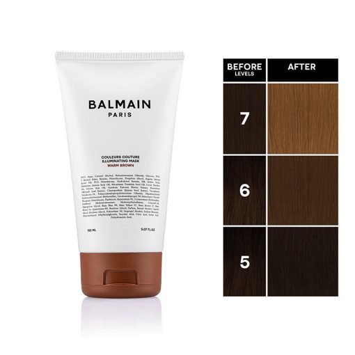 BALMAIN HAIR Kirkastava naamio: LÄMMIN RUSKEA / Illuminating Warm Brown Hair Mask 150ml - Image 2