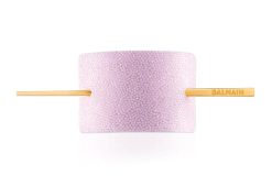 BALMAIN HAIR Vaaleanpunainen kristallihiuspinni, kullattu hiuspinni / Pink Crystal Hair Barrette Gold plated hair pin